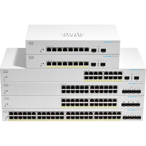 CISCO CBS220 SMART 8-PORT GE FULL PO E EXT PS 2X1G SFP - imagen 2