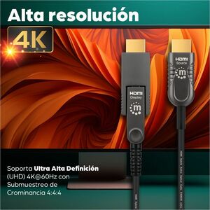 Manhattan CABLE HDMI FIBRA OPTICA M-M 4K 60HZ 20.0M CONECTOR DESMONTABLE - imagen 6