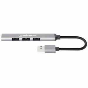 Manhattan HUB 4PUERTOS USB 3 PTOS V2.0 Y 1PTO V3.0 1 ALUMINIO - imagen 2
