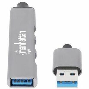 Manhattan HUB 4PUERTOS USB 3 PTOS V2.0 Y 1PTO V3.0 1 ALUMINIO - imagen 3