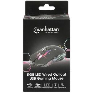 Manhattan MOUSE OPTICO GAMING 7 BOTONES 7 200 DPI LED RGB NEGRO - imagen 2