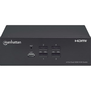 Manhattan MUX KVM HMDI DOBLE MONITOR 4 1 4K 30MHZ USB2.0 - imagen 5