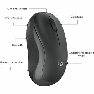 Logitech LOGITECH WIRELESS SILENT MOUSE M240 GRAPHITE - imagen 3