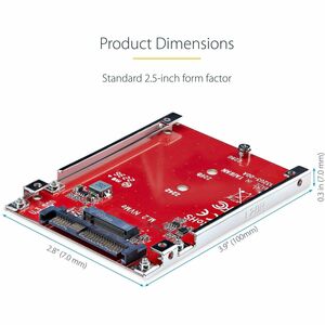 StarTech.com ADAPTADOR M.2 A U.3 CONVERSOR DE SSD M2 PCIE A U.3 DE 2.5 - imagen 3