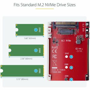StarTech.com ADAPTADOR M.2 A U.3 CONVERSOR DE SSD M2 PCIE A U.3 DE 2.5 - imagen 6