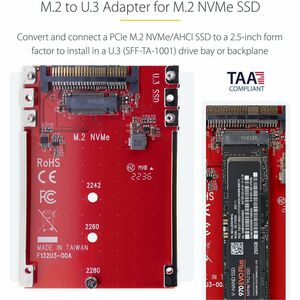StarTech.com ADAPTADOR M.2 A U.3 CONVERSOR DE SSD M2 PCIE A U.3 DE 2.5 - imagen 7
