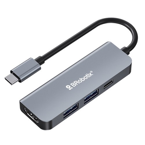 BRobotix DOCKING 4 EN 1 TIPO C A HDMIUS B V3.0 Y USB TIPO C BROBOTIX