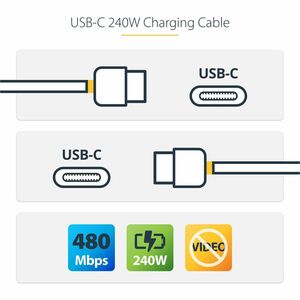 StarTech.com CABLE DE CARGA USB-C TIPO C DE 3M - USB-IF PD 240W EPR - imagen 8