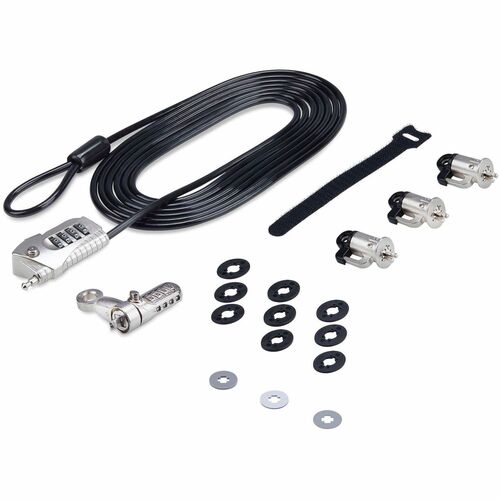 StarTech.com JUEGO DE CANDADO CABLE PARA COMPUTADORA Y PERIFERICOS - 3M