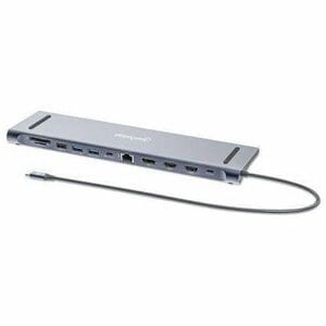 Manhattan DOCKING USB-C 12PTOS HDMI DP US B-C CON PD USB-AX3 RJ45 SD 3.5