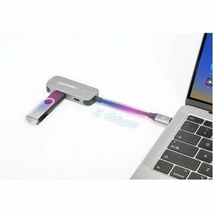 Manhattan DOCKING USB-C 3 PTOS HDMI USB-A USB-C CON PD - imagen 3