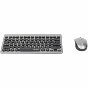 Manhattan TECLADO Y MOUSE OPTICO INALAMBR NEGRO PLATA MINI COMBO - imagen 3