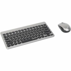 Manhattan TECLADO Y MOUSE OPTICO INALAMBR NEGRO PLATA MINI COMBO - imagen 6