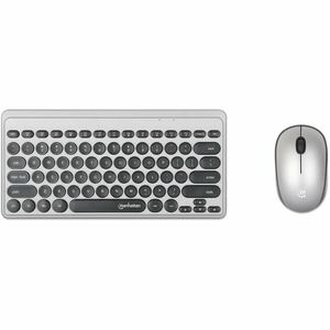 Manhattan TECLADO Y MOUSE OPTICO INALAMBR NEGRO PLATA MINI COMBO - imagen 7