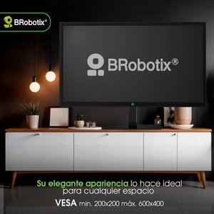 BRobotix SOPORTE DE MESA PARA TV DE 37IN A 75IN CON BASE DE CRISTAL - imagen 2