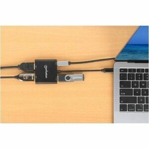 Manhattan ADAPTADOR DE USB-C PD A MONITOR DUAL-HDMI PARA LAPTOP Y TABLET - imagen 4