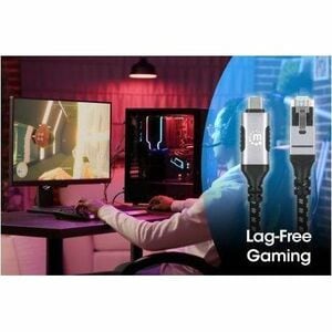 Manhattan CABLE USB-C V3.2 A RJ45 2M 5 GB PS CAT6 1 GBPS - imagen 3