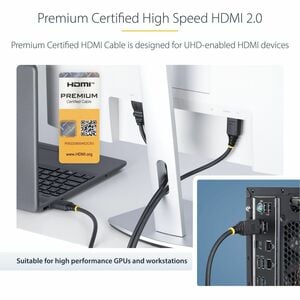 StarTech.com CABLE HDMI CERTIFICADO PREMIUM DE ALTA VELOCIDAD DE 2M 4K60 - imagen 5