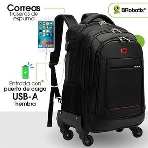 BRobotix BROBOTIX MOCHILA MALETN BACK PACK DE VIAJE CUENTA CON 4 RUEDAS