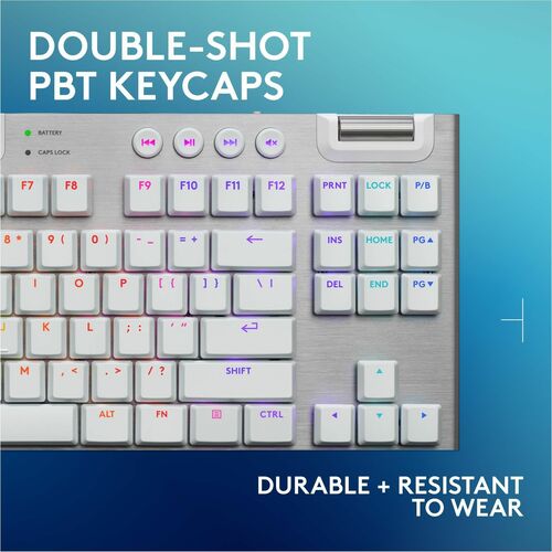 Logitech TECLADO LOGITECH G G915 LIGHTSP EED TKL WHITE LOW PROFILE RGB BT - imagen 3