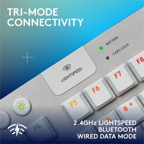 Logitech TECLADO LOGITECH G G915 LIGHTSP EED TKL WHITE LOW PROFILE RGB BT - imagen 6