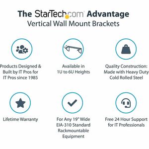 StarTech.com RACK VERTICAL FIJO MURAL 3U DE 19 PULGADAS PARA SERVIDORES - imagen 2