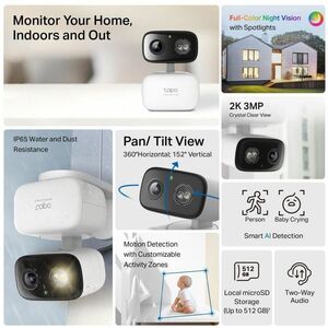 Tp-link INDOOR OUTDOOR PAN TILT SECURITY WI-FI CAMERA - imagen 4