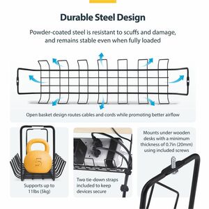 StarTech.com ADMINISTRACIN DE CABLES PARA DEBAJO DEL ESCRITORIO TAA - imagen 8