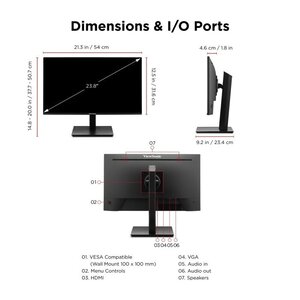Viewsonic MONITOR VIEWSONIC 24IN 1080P ERGONOMICO 120HZ CON FRECUENCIA - imagen 5