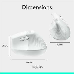 Logitech MOUSE ERGONOMICO LIFT VERTICAL WHITE - imagen 2