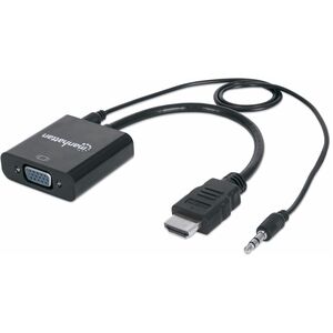 Manhattan CABLE ADAPTADOR CONVERTIDOR HDMI A VGA AUDIO 3.5MM 1080P M-H - imagen 2