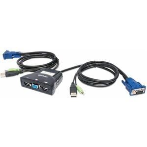 Manhattan SWITCH KVM 2 PTOS USB Y 2PTOS VGA 3.5MM 1920X1440 CON CABLES - imagen 3