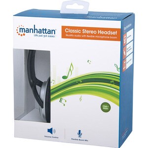 Manhattan AUDIFONOS DIADEMA ERGONOMICA MICROFONO CONTROL DE VOLUMEN 3.5MM - imagen 2