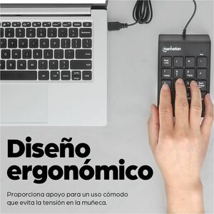 Manhattan TECLADO NUMERICO ALAMBRICO USB NEGRO - imagen 4