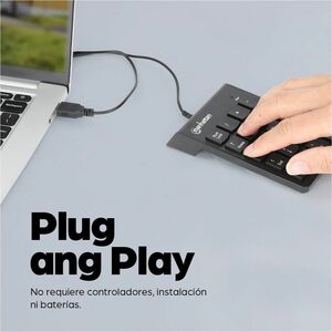 Manhattan TECLADO NUMERICO ALAMBRICO USB NEGRO - imagen 5