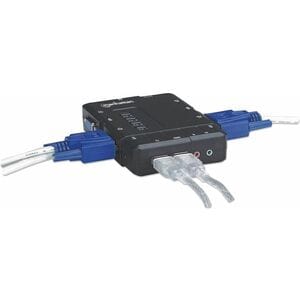 Manhattan SWITCH KVM 4 PTOS USB Y 4PTOS VGA 3.5MM 1600X900 CON JUEGO CABLES - imagen 7