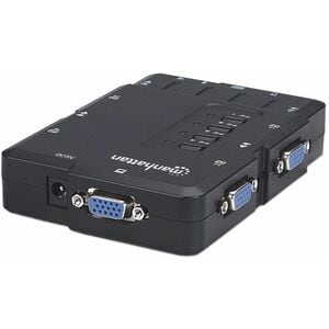 Manhattan SWITCH KVM 4 PTOS USB Y 4PTOS VGA 3.5MM 1600X900 CON JUEGO CABLES - imagen 9