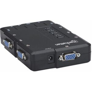 Manhattan SWITCH KVM 4 PTOS USB Y 4PTOS VGA 3.5MM 1600X900 CON JUEGO CABLES - imagen 10