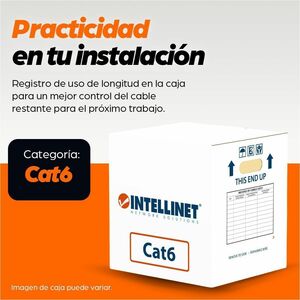 Intellinet BOBINA CABLE UTP DE RED CAT6 CCA ROLLO 305M SOLIDA GRIS - imagen 7