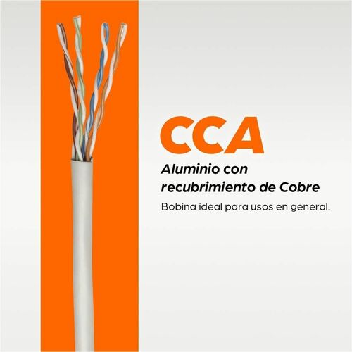 Intellinet BOBINA CABLE UTP DE RED CAT5E CCA ROLLO 100M MULTIFILAR GRIS - imagen 4