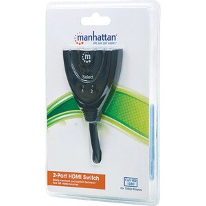 Manhattan SWITCH HUB HDMI 2 PTOS 1080P CON BOTON DE SELECCION MANUAL - imagen 4