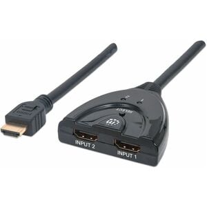 Manhattan SWITCH HUB HDMI 2 PTOS 1080P CON BOTON DE SELECCION MANUAL - imagen 6