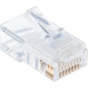 Intellinet PLUG MODULAR RJ45 UTP CAT5E SOLIDO 100PZS CONTACTO CHAPA ORO - imagen 2