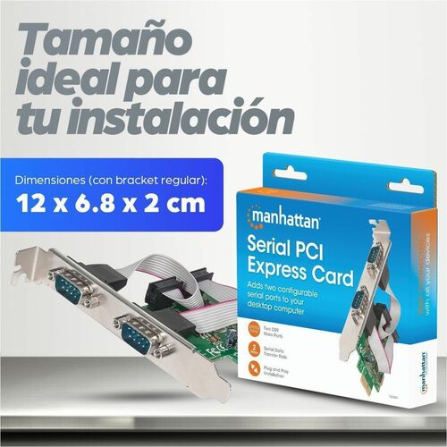 Manhattan TARJETA SERIAL PCI EXPRESS 2 PUERTOS - imagen 7