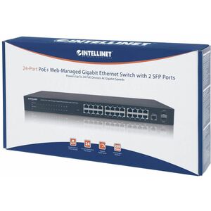 Intellinet SWITCH ADMINISTRABLE POE GIGABIT 24 PTOS 240W 2 PTOS SFP - imagen 2
