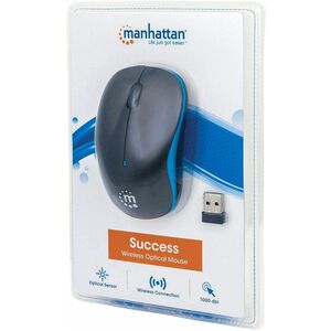 Manhattan MOUSE RATON SUCCESS OPTICO INALAMBRICO 1000 DPI NEGRO/AZUL - imagen 4