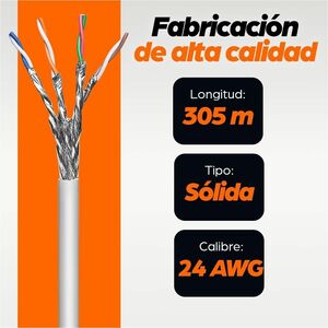 Intellinet BOBINA CAT 6A SFTP 305M SOLIDA GRIS - imagen 5