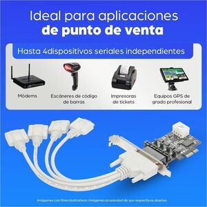 Manhattan TARJETA SERIAL PCIE CON ADAPTADOR 4 PUERTOS DB9 - imagen 5