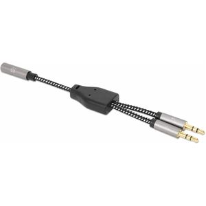 Manhattan CABLE ADAPTADOR AUDIO Y 3.5MM 1 A 2 AUDIFONO Y MICROFONO - imagen 3