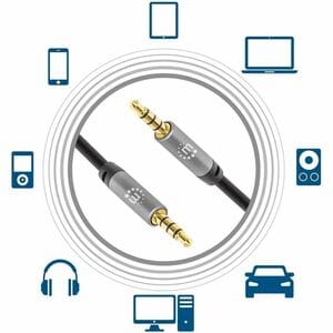 Manhattan CABLE AUDIO ESTEREO 3.5MM 1.0M MACHO-MACHO - imagen 3